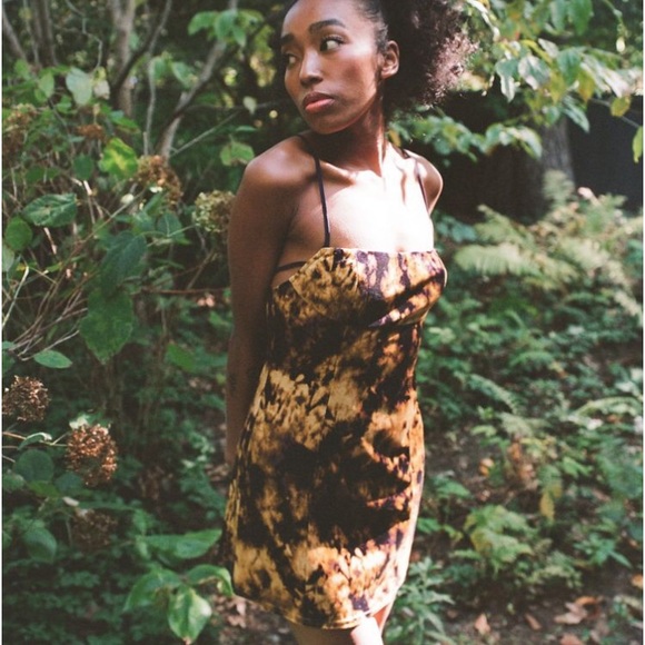 Urban Outfitters Brown Dawn Velvet Slip Dress - Picture 3 of 3
